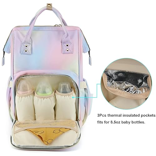 Miniatura 9 de Yusudan Mom - Mochila de pañales para niñas y bebés, impermeable, grande, para mujer