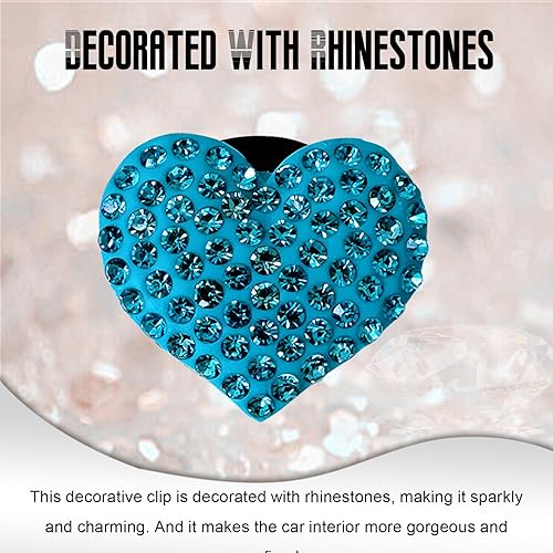 Miniatura 6 de 4 clips brillantes para ventilación de automóvil, clip de salida de aire acondicionado para automóvil, accesorios de diamantes de imitación de