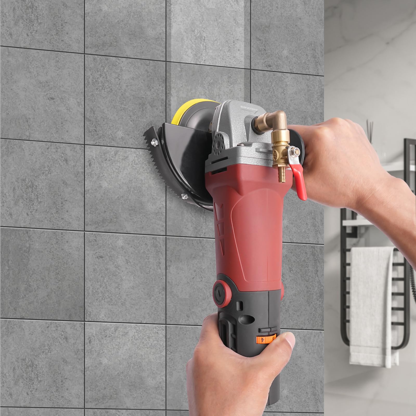 Pulidora húmeda, 860 W, pulidora manual profesional, 6 velocidades, lijadora de hormigón, 5000 rpm, para vehículos, granito, piedra, baldosas de cerámica, baldosas de suelo