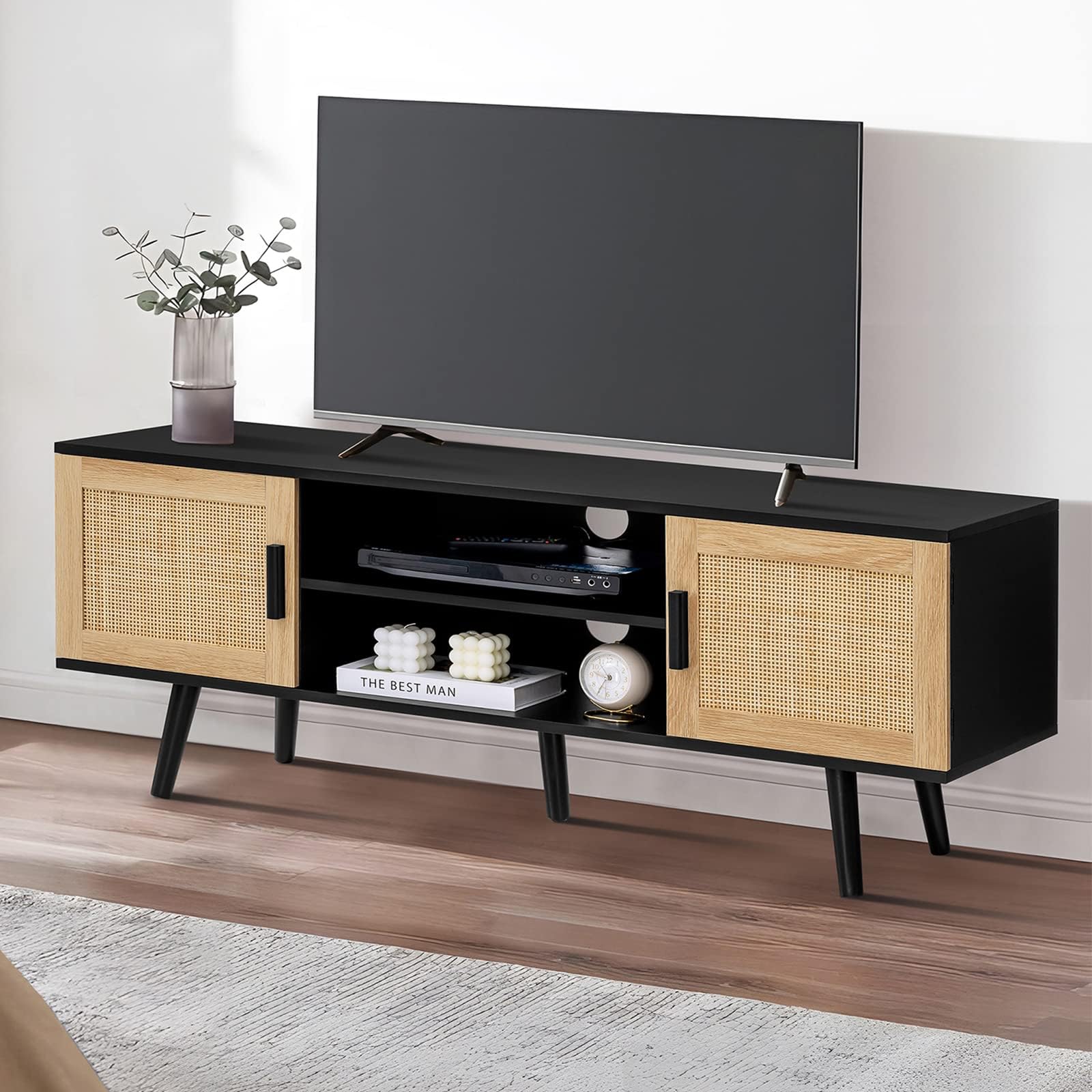 Amazon.com: WLIVE TV Stand, Boho Entertainment Center for 65 Inch TV ...