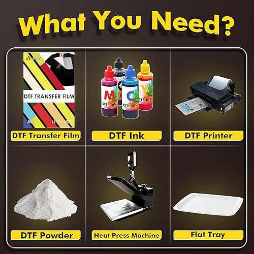 Miniatura 5 de A-SUB Película de transferencia DTF, 30 hojas de doble cara con revestimiento A3 película de transferencia de calor para bricolaje, oscuro, ligero,