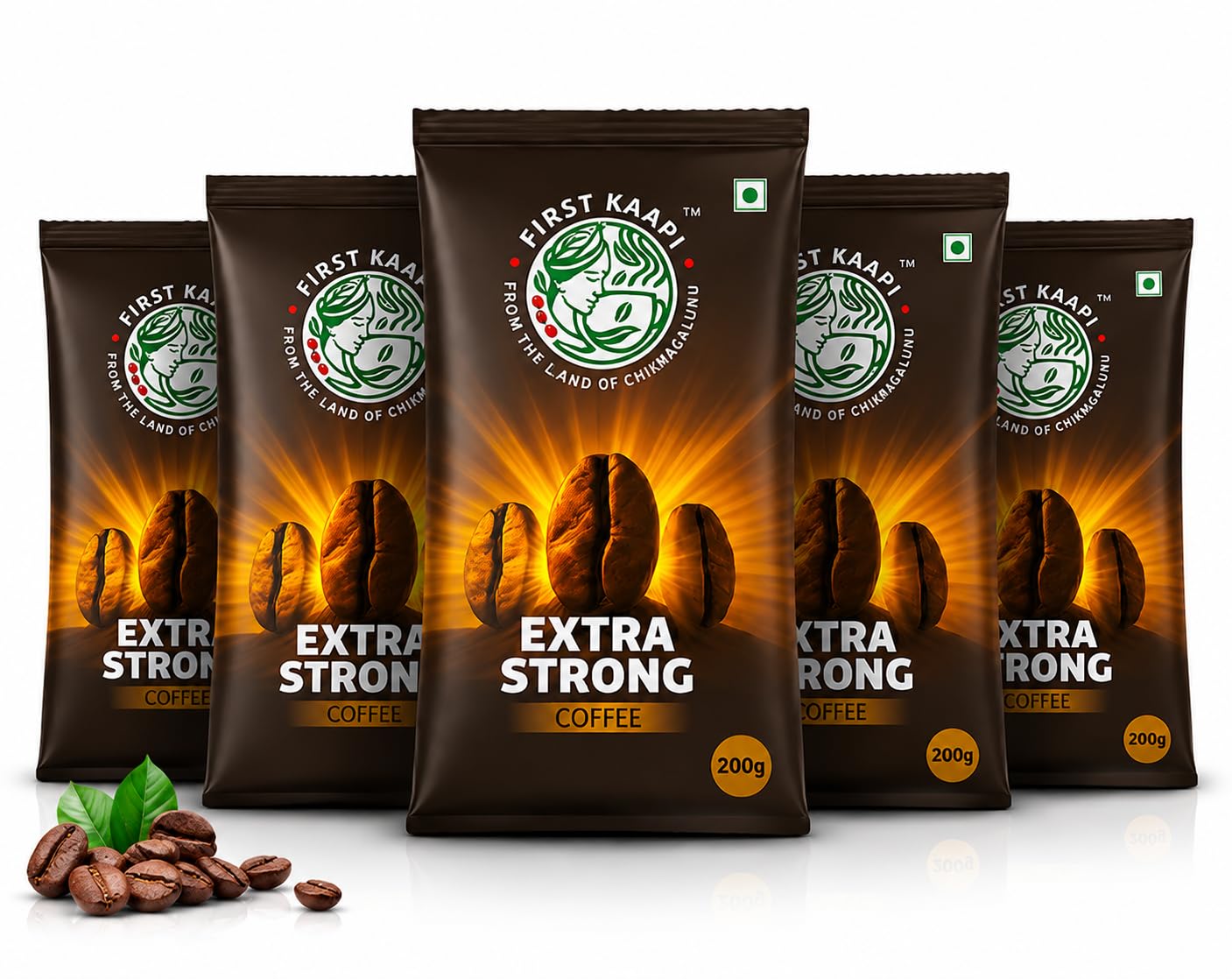 FIRST KAAPI Extra Strong Instant Coffee Chicory Mixture 1kg (Pack of 5 x 200g)-image-30