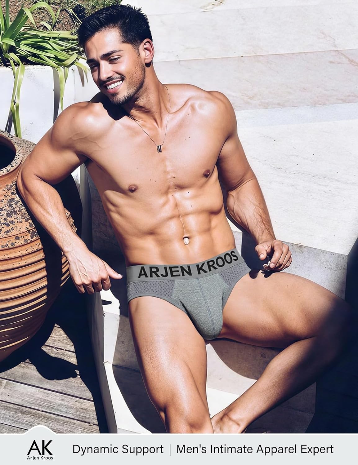 Arjen Kroos Men's Jockstrap Underwear, 3 Pack Breathable Mesh Athletic Supporter Cotton Pouch Jock Briefs - Image 3