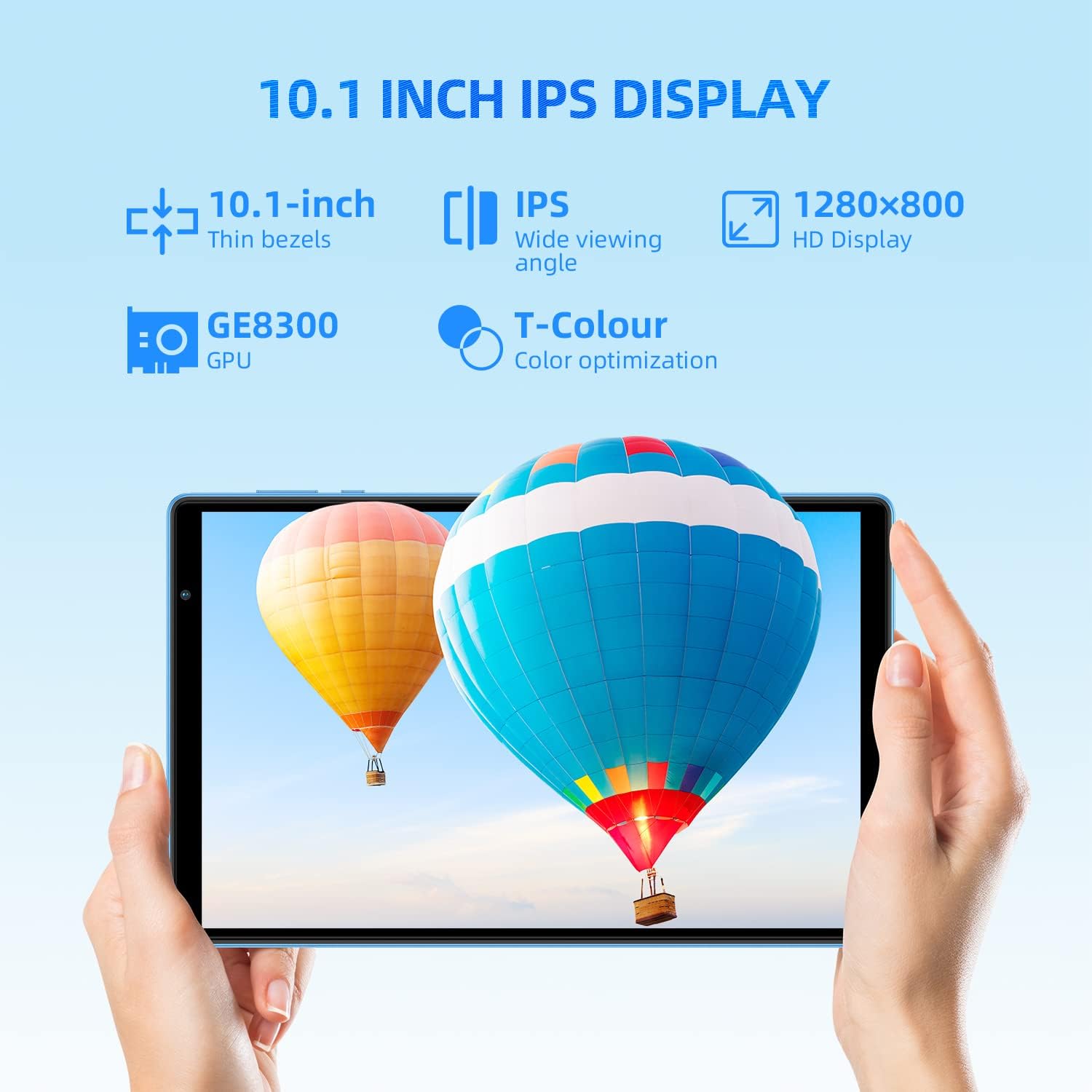 TECLAST P25T Android 12 Tablet 10.1 Pollici 8GB RAM+64GB ROM(TF 1TB), Quad Core 1.8GHz, 2.4G/5G WiFi, 1280×800 IPS, Type C/Bluetooth 5.0/Dual Camere/Google GMS/Widevine L1/Face ID/OTG/GPS/Blue (2023) TECLAST P25T Android 12 Tablet 10.1 Pollici 8GB RAM+64GB ROM(TF 1TB), Quad Core 1.8GHz, 2.4G/5G WiFi, 1280×800 IPS, Type C/Bluetooth 5.0/Dual Camere/Google GMS/Widevine L1/Face ID/OTG/GPS/Blue (2023)