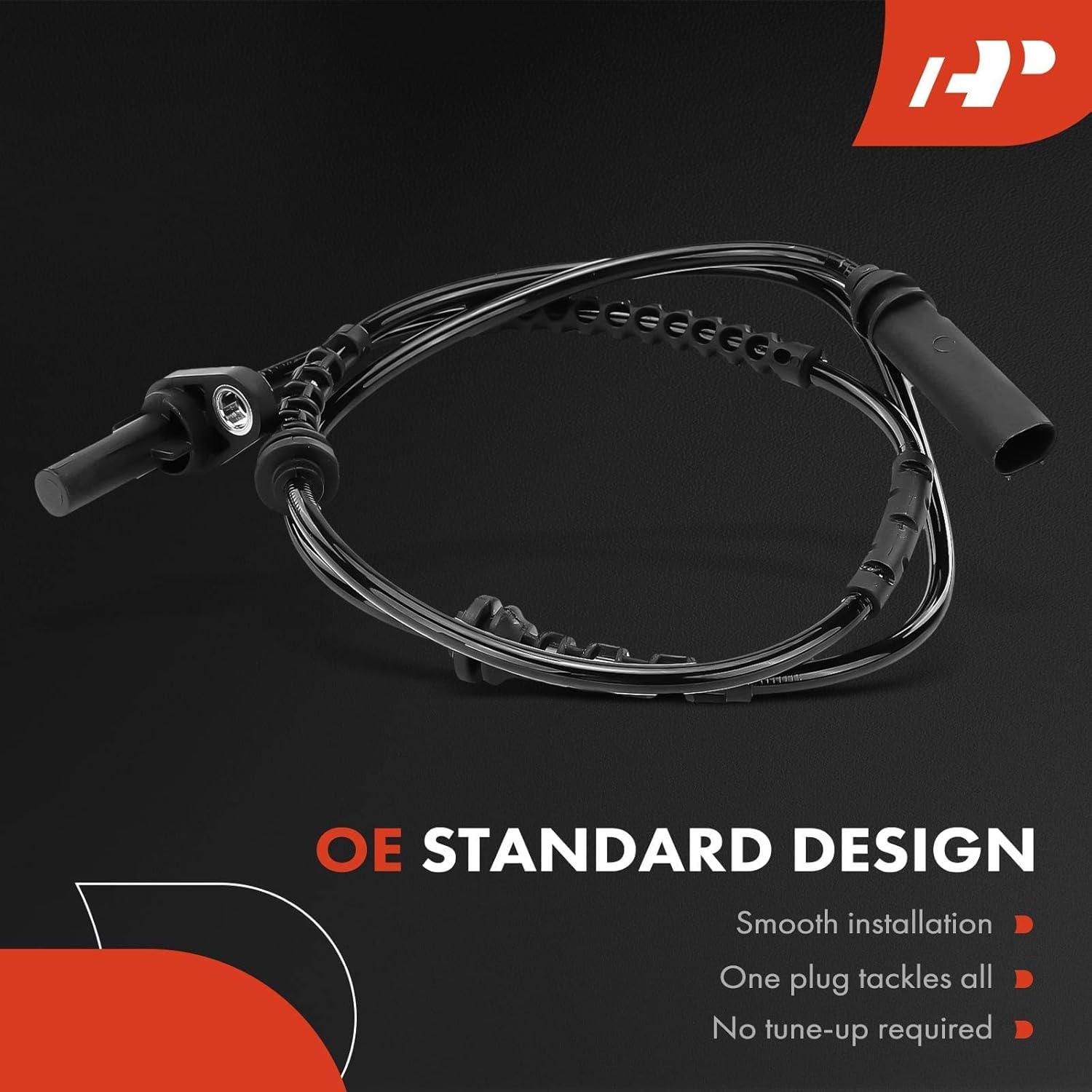 A-Premium Front ABS Wheel Speed Sensor Compatible with BMW Models - 535i, 535i GT, 550i, 650i, 740i, 740Li, 750i, 750Li, 750Li xDrive, 760Li, Alpina B7, 550i xDrive, 550i GT xDrive, Alpina B7L,