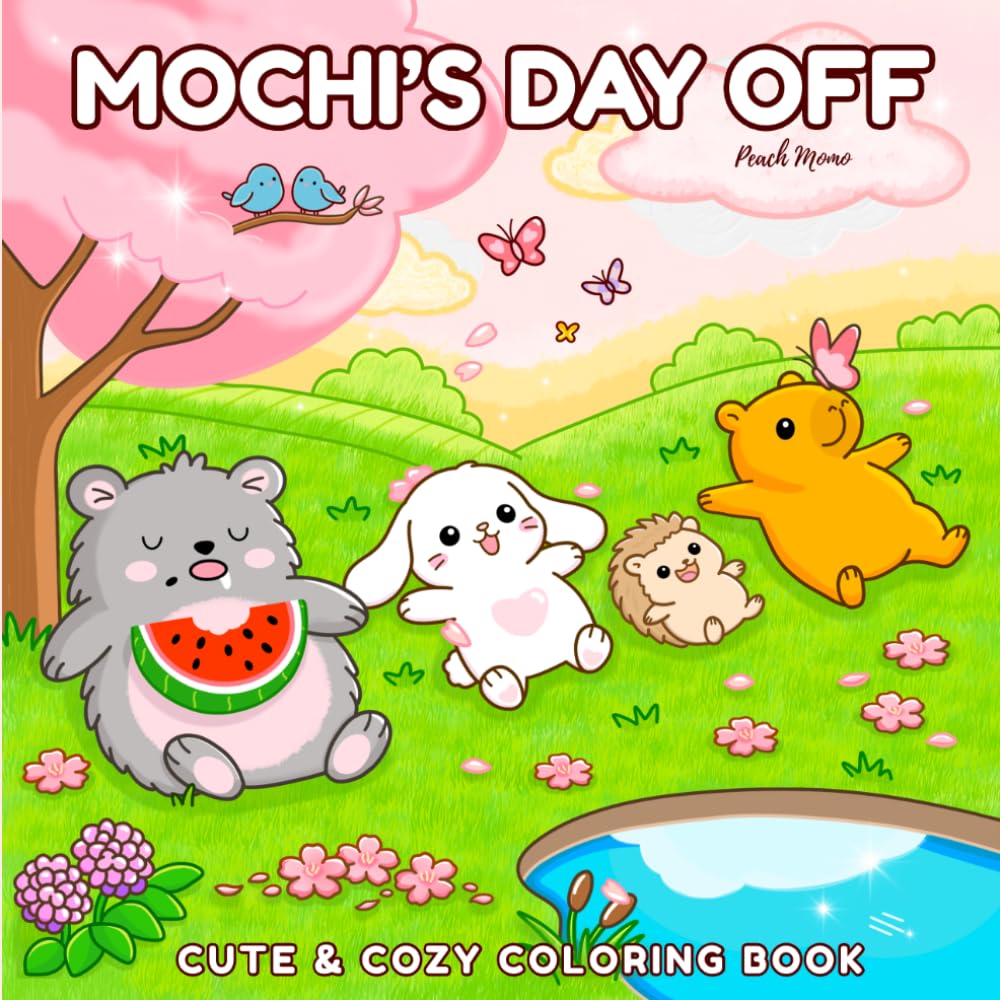 Mochi's Day Off: Cute & Cozy Coloring Book (Adventures with Mochi)