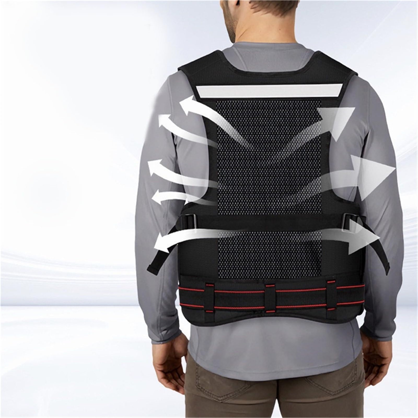 Chaleco de Herramientas Workwear Tool Vest Safety Work With Multi-pockets Toolkit Pouch Heavy Construction For Electrician Carpenter