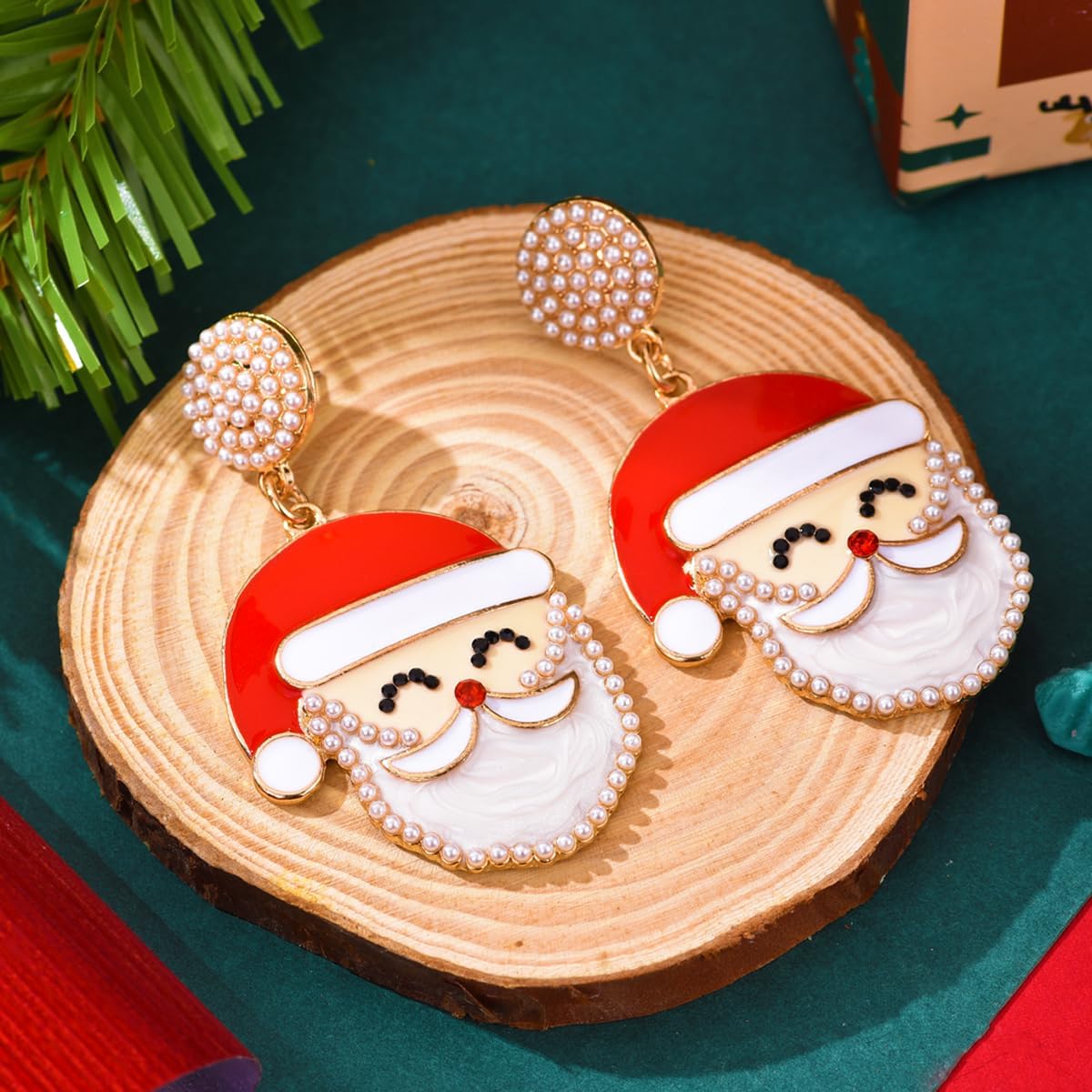 Christmas Earrings for Women Holiday Earrings Colorful Light Bulbs Bow Cane Santa Jingle Bell Christmas Tree Drop Dangle Earrings Xmas Festival Jewelry Gift - Image 4