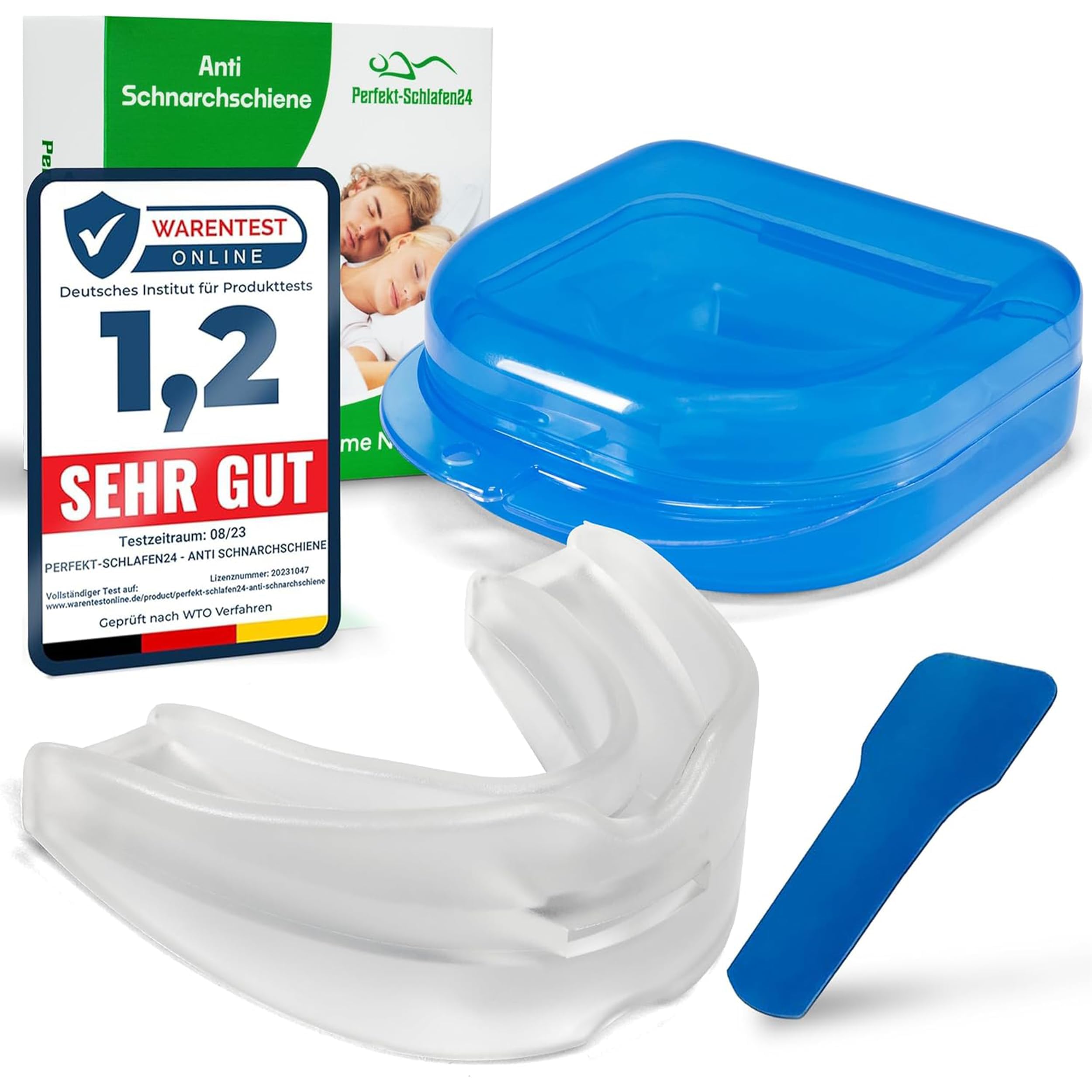 2-in-1 Anti Schnarch Schiene Gerät – Schnarchstopper Knirscherschiene für Nacht | Schnarchschiene Zahnschutz | Schnarchen Stopper Zahnschiene Knirschen | Aufbissschiene für Nacht Gegen Schnarchen
