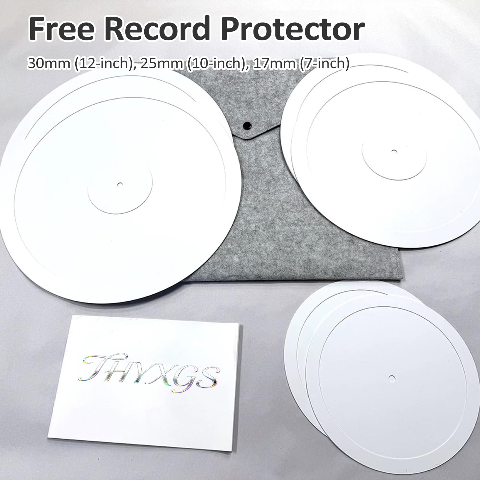 Flattener e stabilizzatore per dischi in vinile per restaurare audiofili, resistente al calore fino a 60 ℃ con maniche protettive