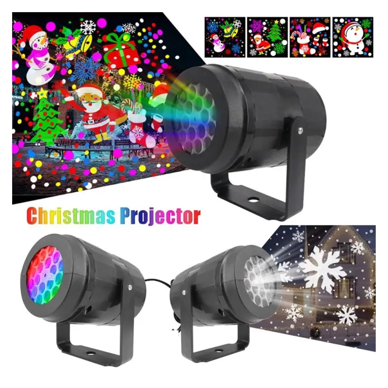 projecteur lumineux, Lampe de projet d'extérieur étanche, décoration Noël, flocon neige, lumières fête