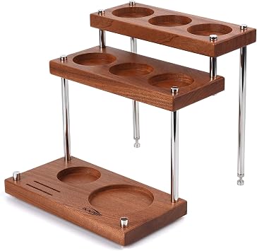IKAPE 51/53/58mm General Espresso Tamper Station 2025 Newly, Multi-functional 3-tier Coffee Tool Storage Stand, Designed for Tamp, Distributor, Dosing Cup, Puck Screen, WDT, Basket, Funnel