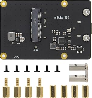 Geekworm for Raspberry Pi 4, mSATA SSD Adapter X857 Expansion Board USB3.0 Module for Raspberry Pi 4 Model B 8GB / 4GB / 2GB