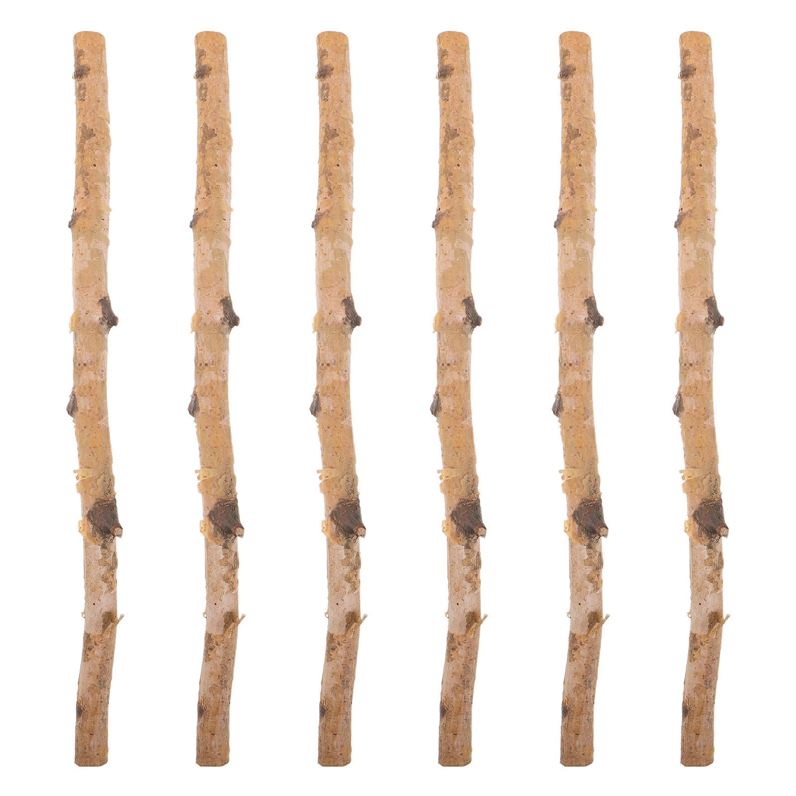 jojofuny Naturholzstäbchen für Blumenvasen und Bastelarbeiten, 6 Stück | Rustikaler Stil, Beige Holzoptik, Leicht zu Arrangieren, für Hochzeitsdeko und Festliche Anlässe