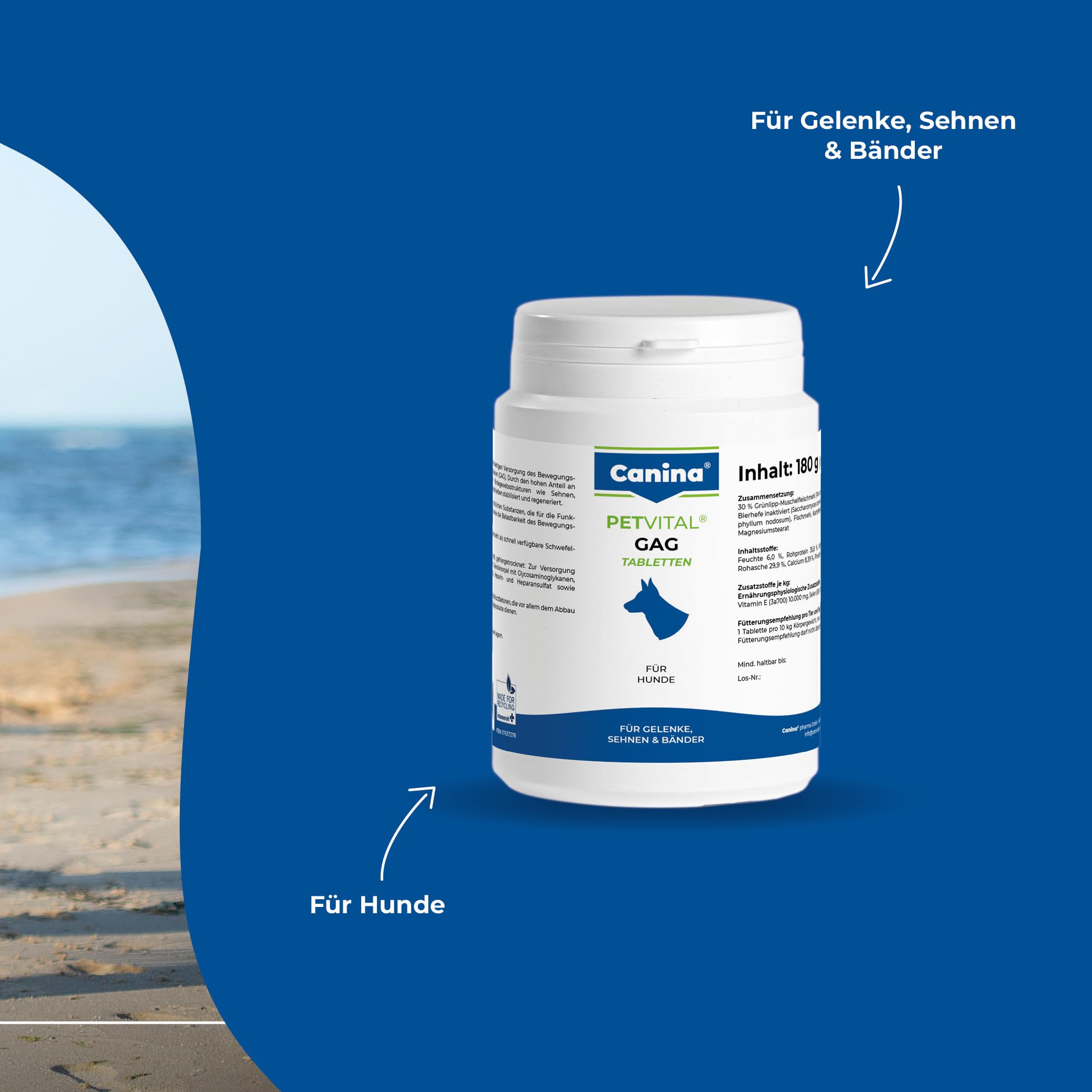 Canina Pharma PETVITAL GAG Tabletten 180 g