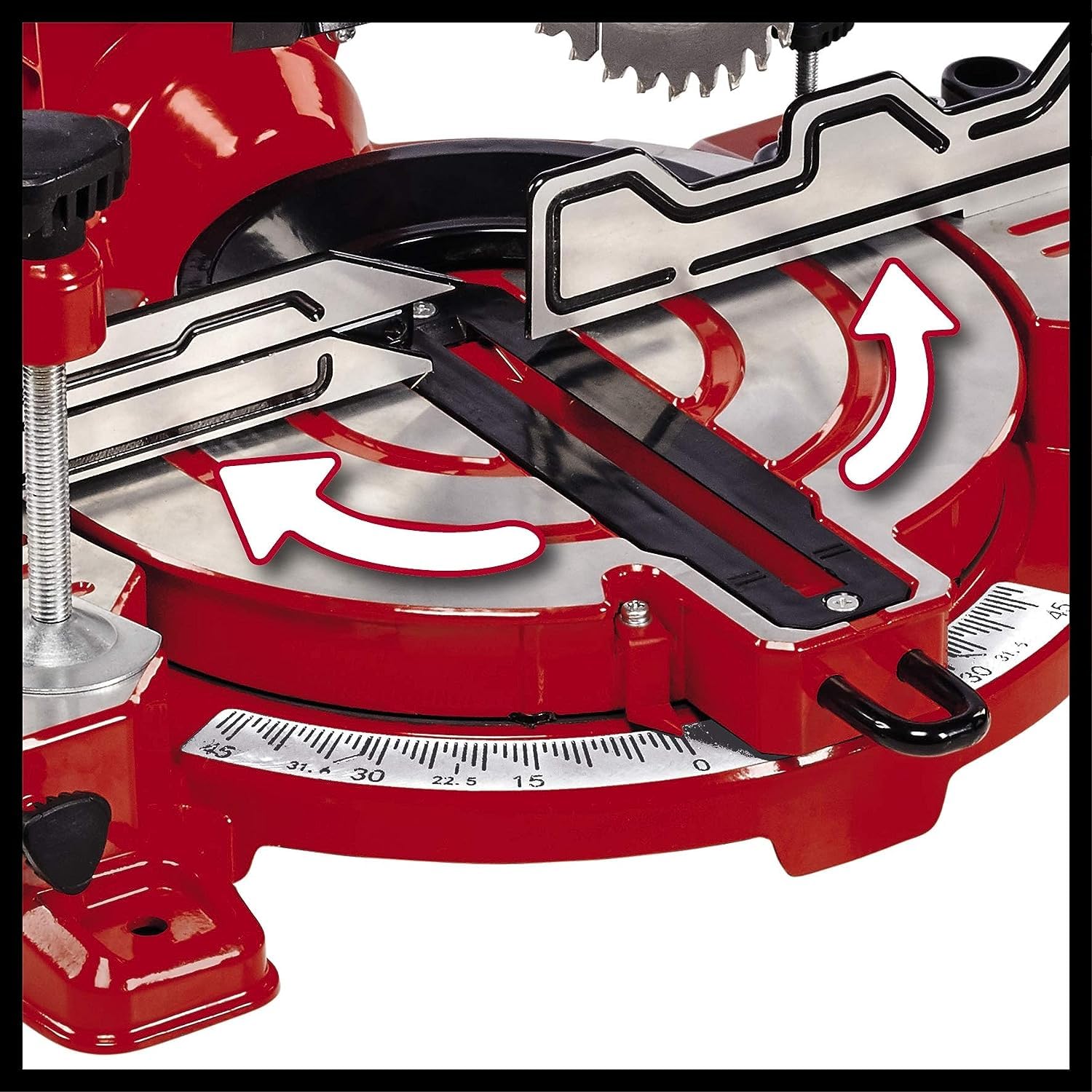 Einhell Scie à onglet TC-MS 216 1600 W table aluminium coulé sous pression pivotante inclinable 45° lame carbures tungstène