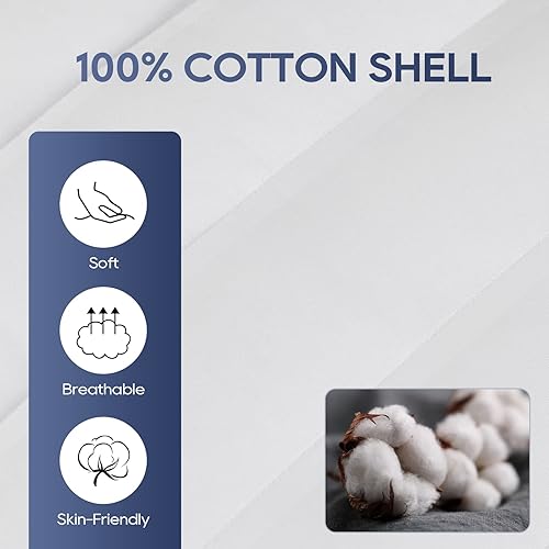 Miniatura 7 de Almohadas de cama para dormir boca abajo tamaño estándar, 2.75 pulgadas de altura, almohada delgada y plana ultra fina para dormir boca abajo y