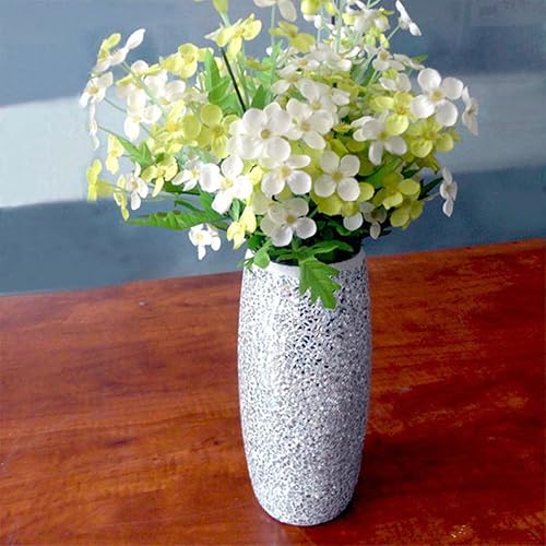 Miniatura 7 de London Boutique Florero grande y alto para flores, hecho a mano, mosaico decorativo con purpurina, jarrón de vidrio brillante, regalo de 15 y 12