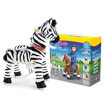 Amazon.com: PonyCycle Official Ride-On Zebra No Battery No