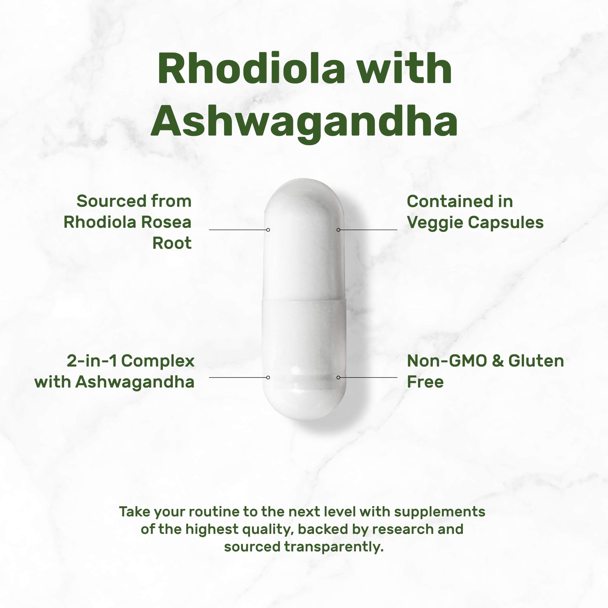 DEAL SUPPLEMENT Rhodiola Rosea & Ashwagandha, 240 Veggie Capsules — Amazon image 3