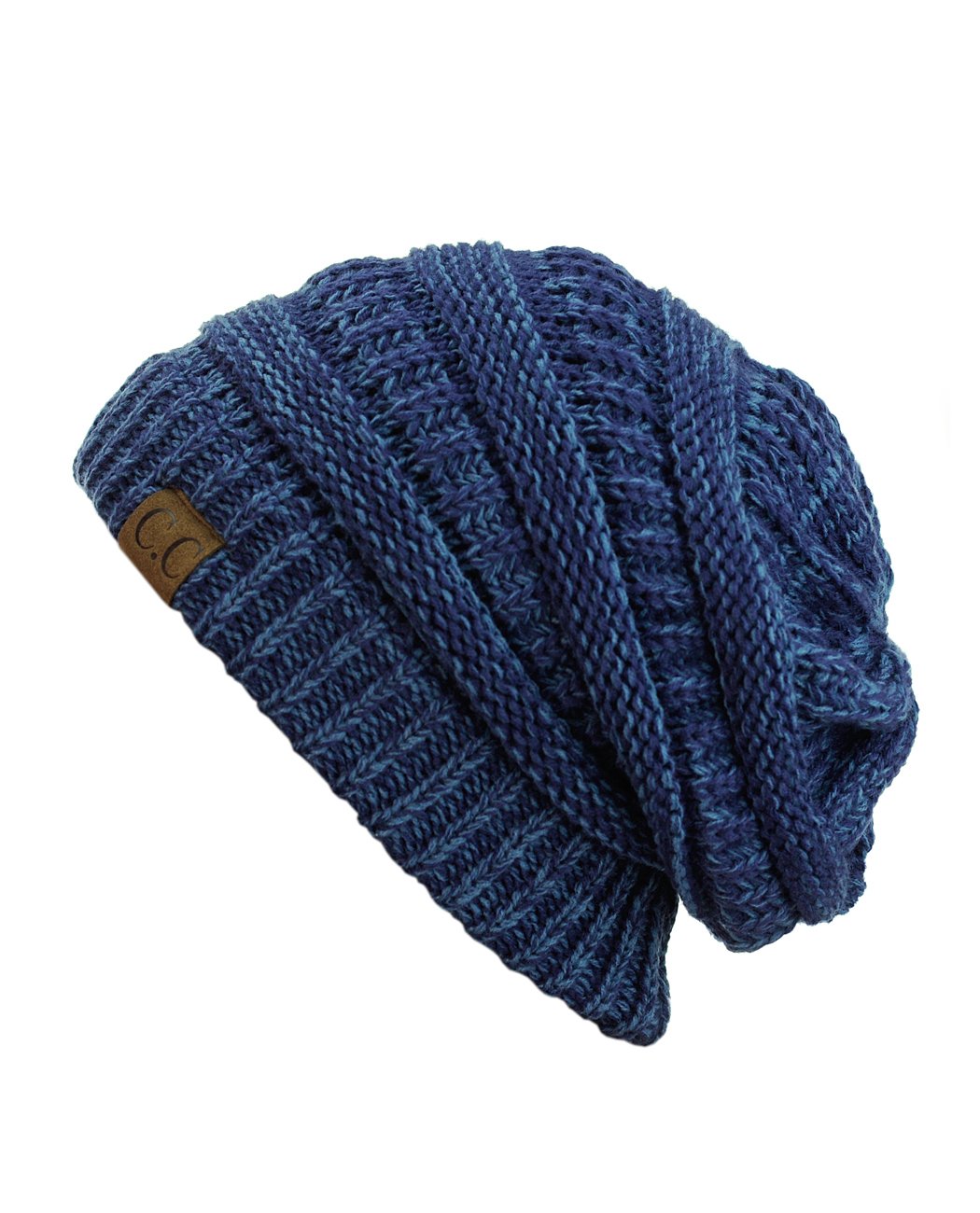 C.C Trendy Warm Chunky Soft Stretch Cable Knit Beanie Skully, Winter Mint, One Size — view 129