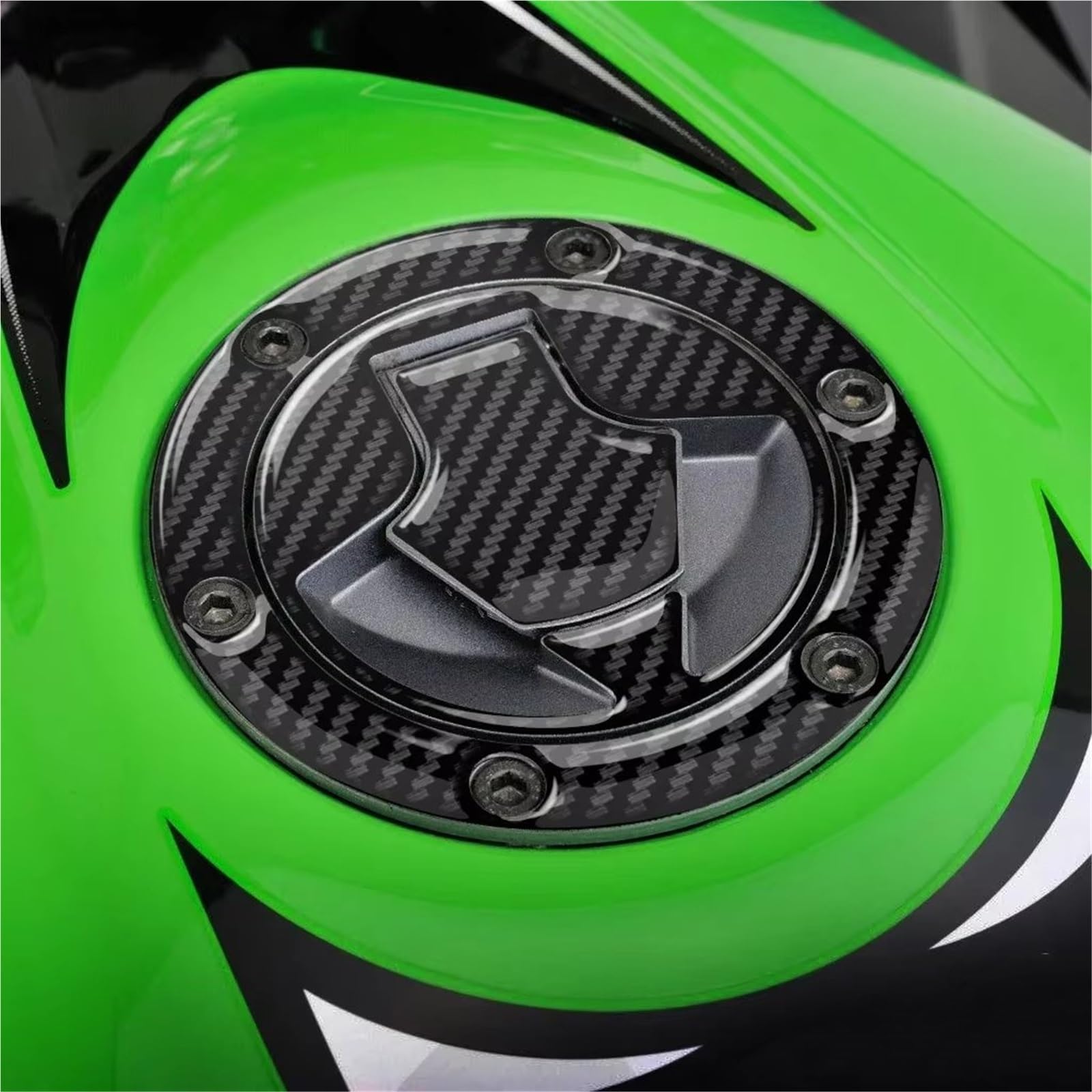 Motorrad Tank Pad Motorrad-Tankdeckel-Aufkleber Für Für ZX-25R 2018–2024 | Motorrad-Tankdeckel, Transparentes Aufkleber-Zubehör(Black)