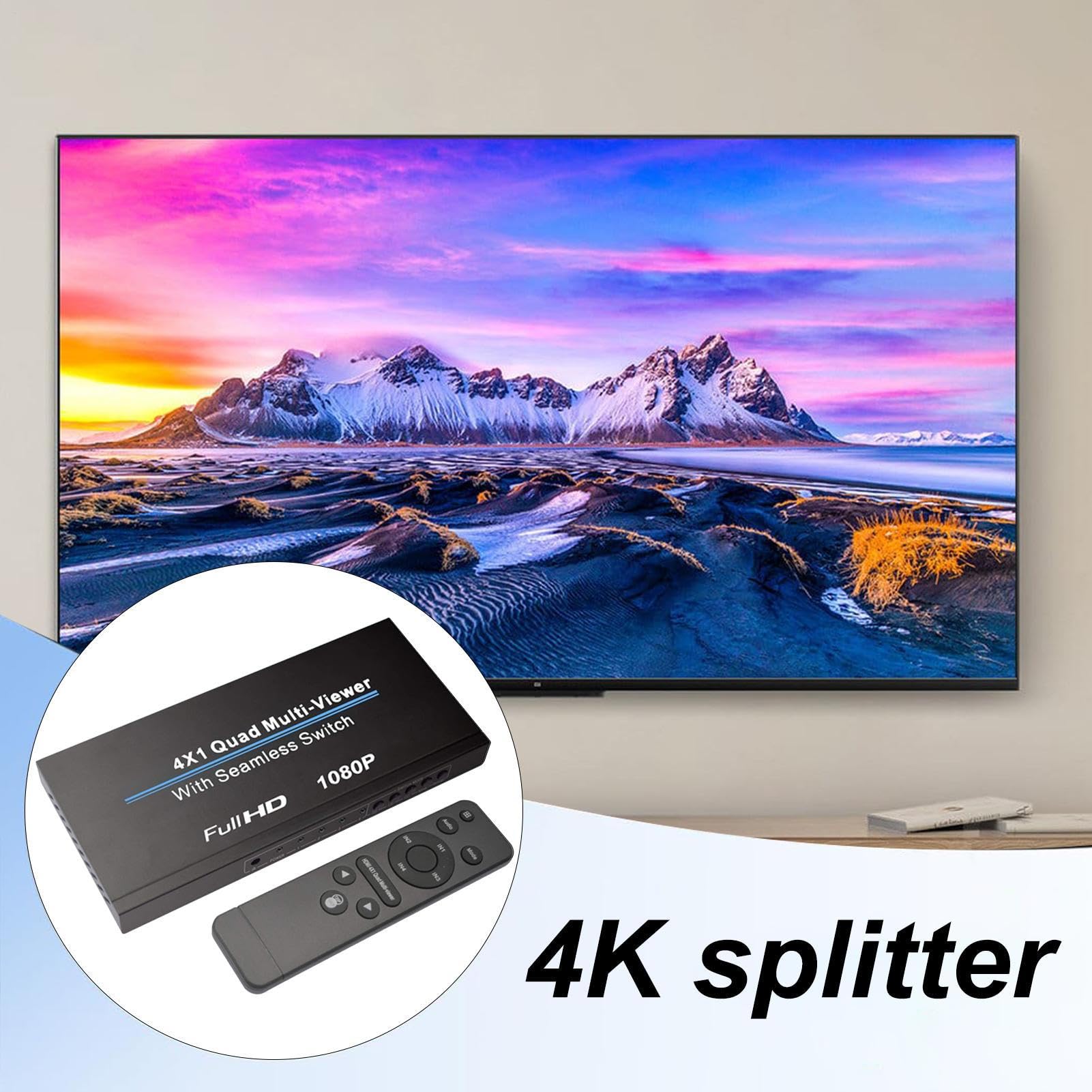 Distribuidor de vídeo de 4 vías 1080p 60 - Adaptador -HD de 4 vías