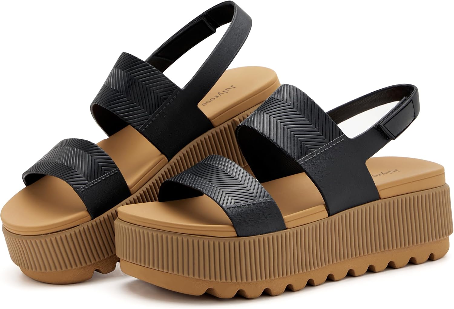 Julyrose Women's Platform Comfortable Chunky Wedge Sandals Lightweight Water-Friendly Lug Sole Summer Beach Sandals for Women - Image 6