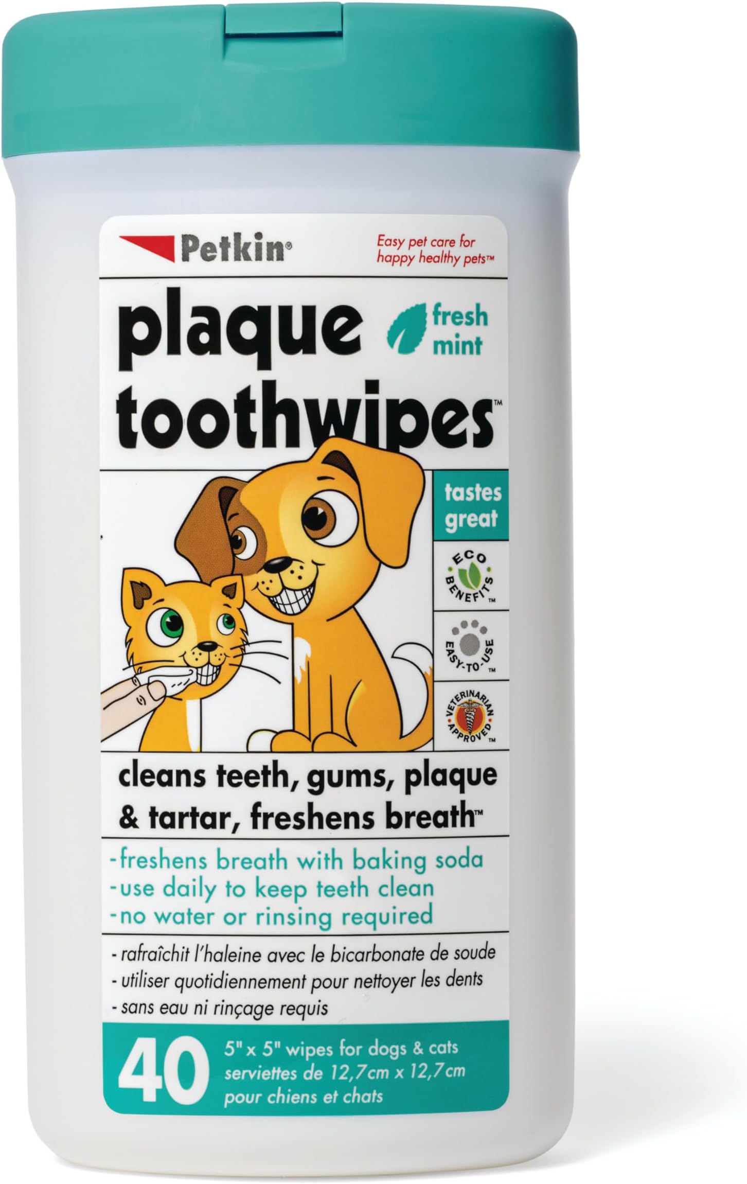 Petkin Tooth-Wipes Tooth and Gum Cleanser