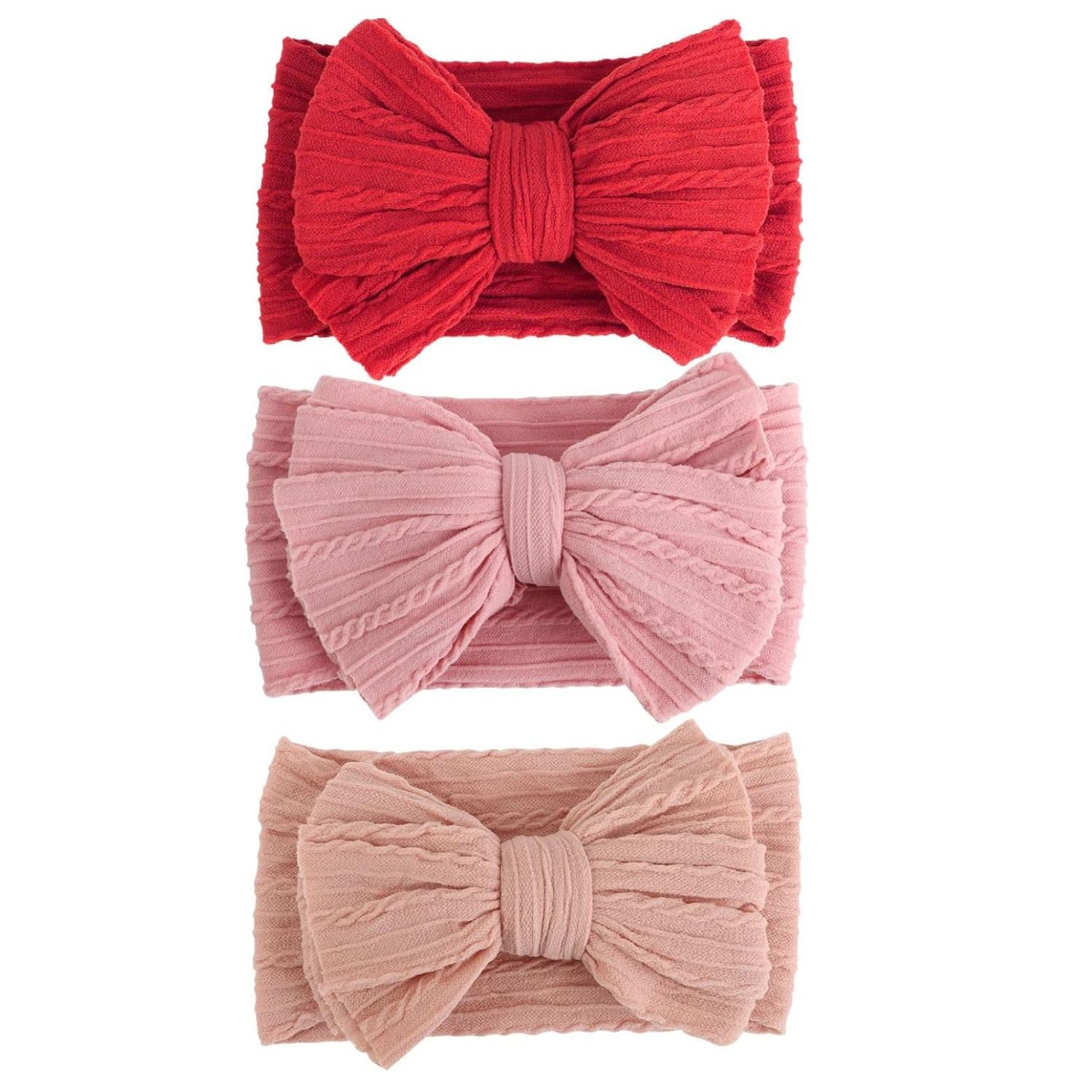 3Pcs Hair Bands for Baby Girls 0-24 Months Soft Gentle Stretch | Secure Non-Slip Fit | No Hair Pull | Cute Multi-Style for Newborns to Toddlers | Daily and Photo Use-image-12