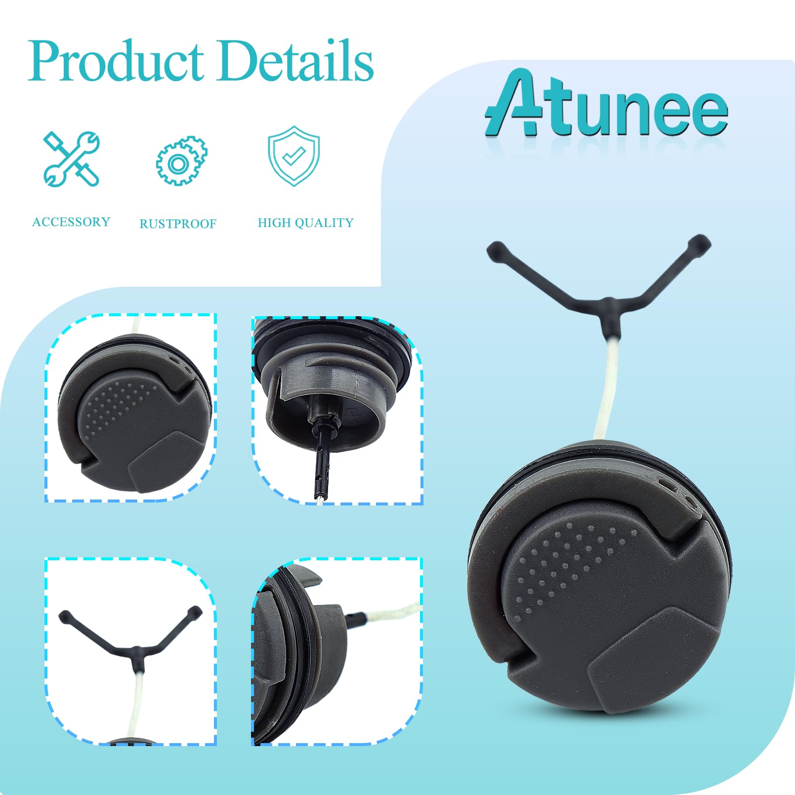 Gubeter Kit Tappo Serbatoio Olio Combustibile Gubeter, Per Parti Motosega Per Husqvarna 435 435E 440 440E 445 445E 450 450E, 544111203, 544111201 - Foto 14