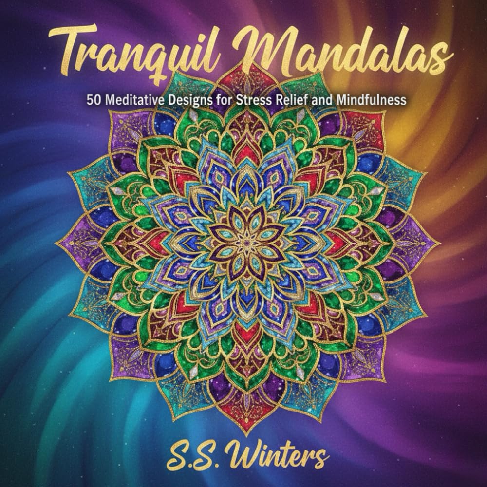 Tranquil Mandalas: 50 Meditative Designs for Stress Relief and Mindfulness: An Adult Coloring Book for Stress Relief and Mindfulness