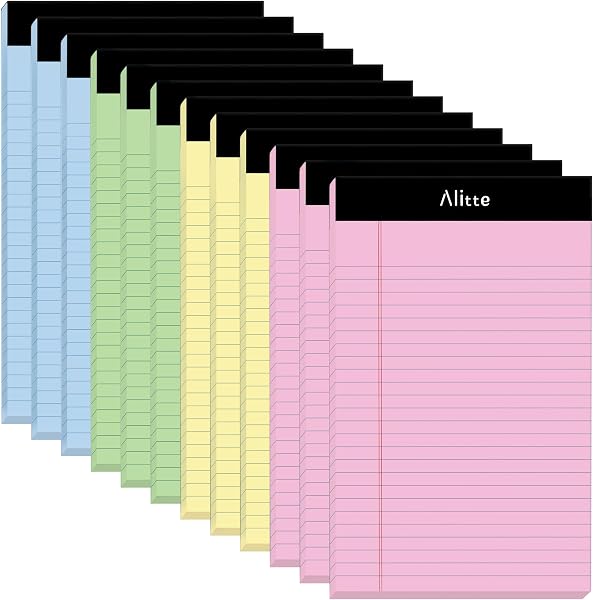 Alitte Colored Legal Pads 12 pack