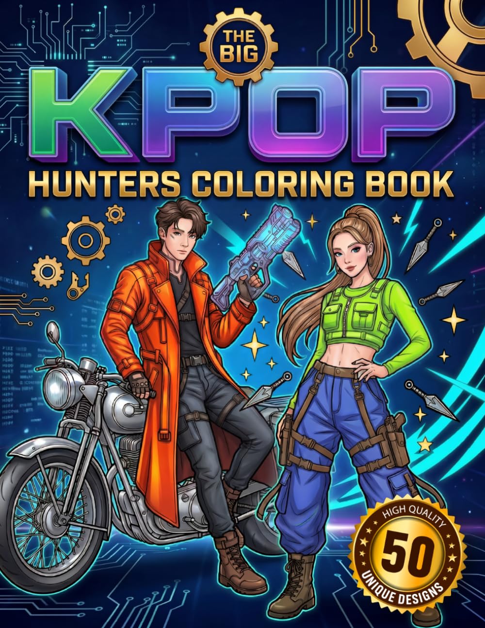 The Big KPop Hunters Coloring Book: Epic Idol Warriors and Stylish Action Scenes for Teens & Adults, Great Gift for K-Pop Fans