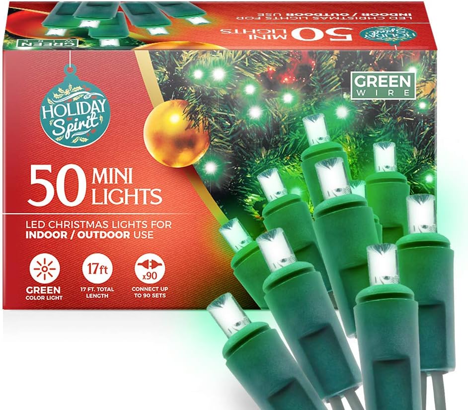 Holiday Pride 100 Count Green Christmas Tree Lights with