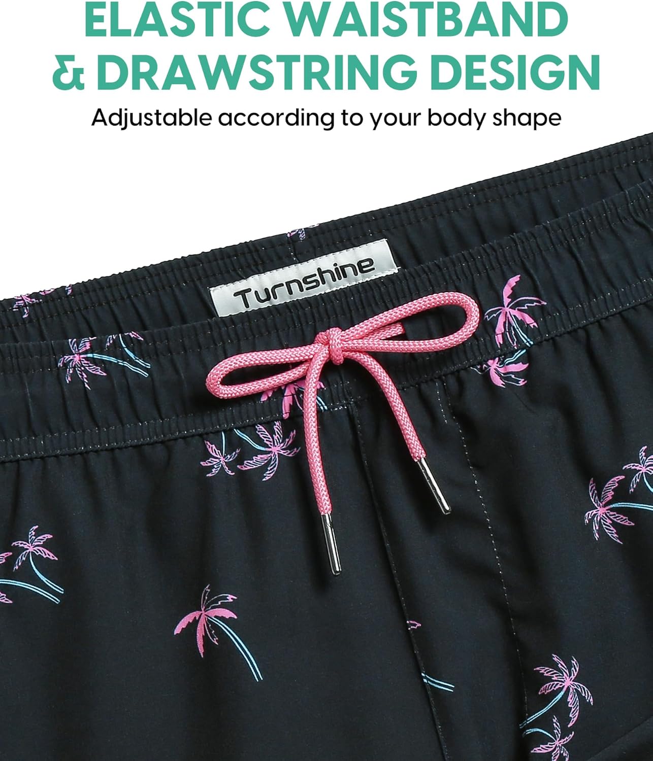 Mens Swim Trunks with Compression Liner Stretch 7" Bathing Suit Beach Shorts