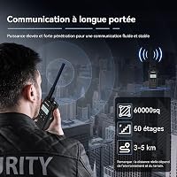 Set 2 stații radio emisie-recepție Retevis RT86S cu cască, rază lungă de acțiune, ecran LCD, baterie 2600 mAh, încărcare USB-C, apel de grup, negru 2
