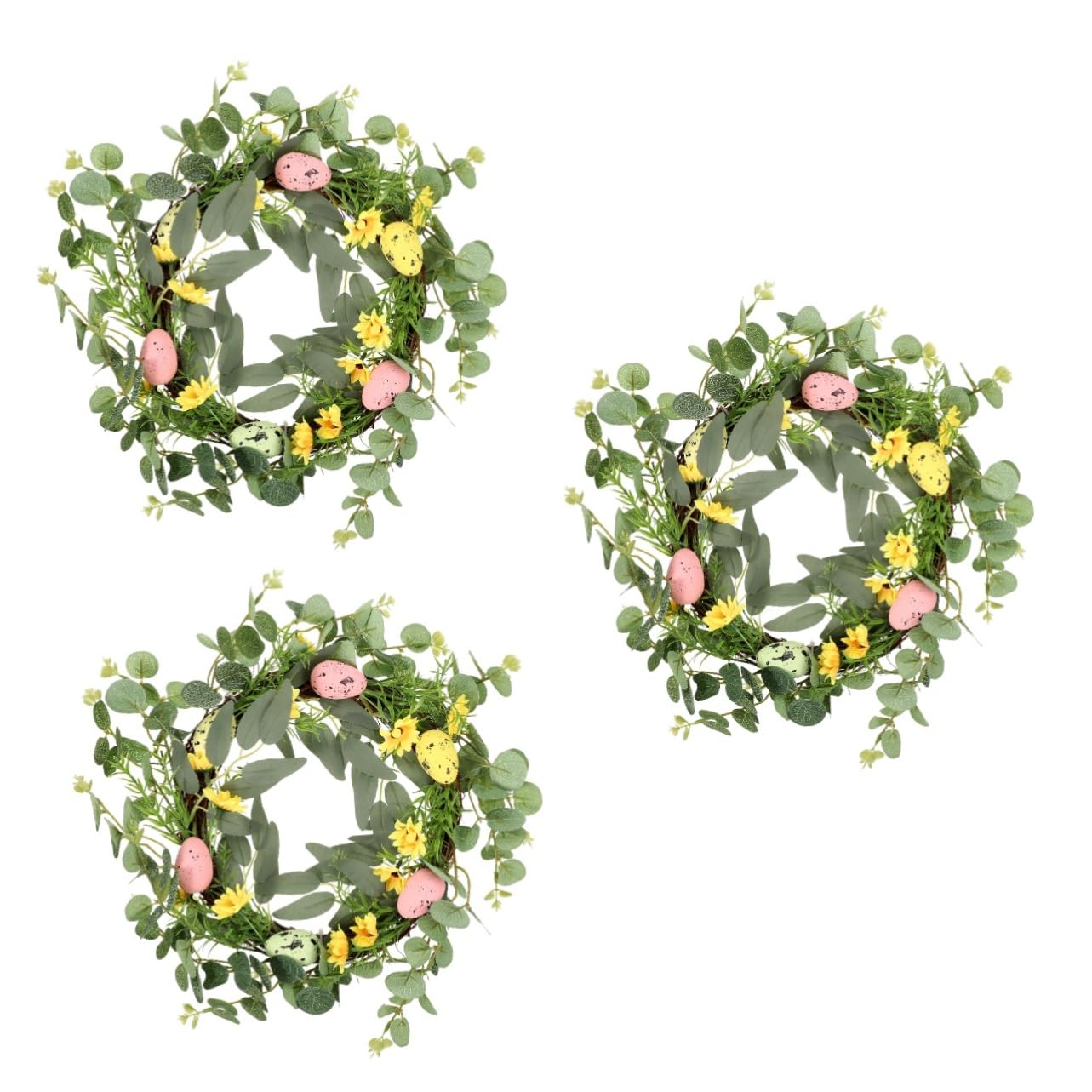 ABOOFAN 3 Pz ghirlanda pasquale easter egg pasquale ghirlande della porta d'ingresso di eucalipto fattoria arredamento ornamento ornamenti pasquali forniture pasquali