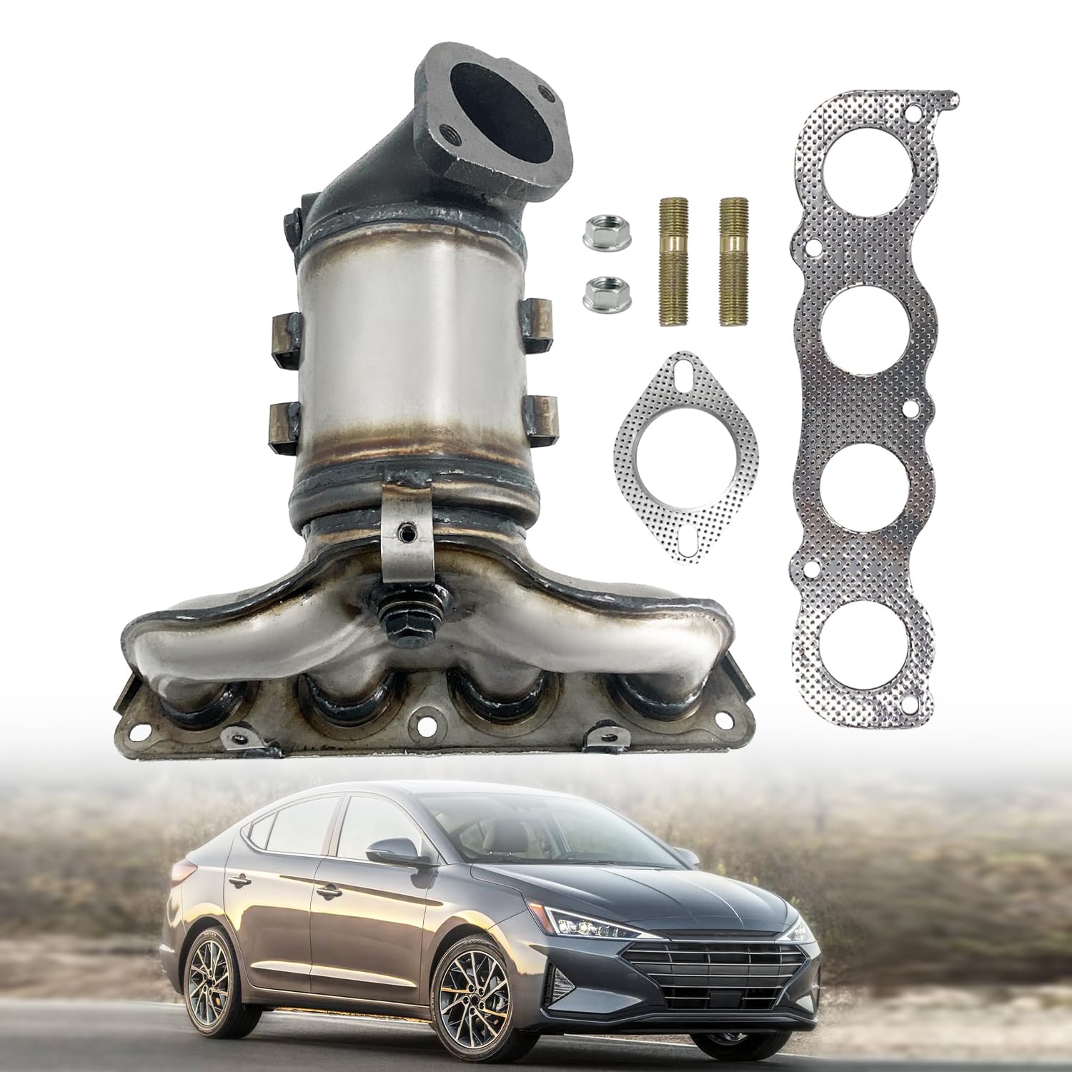 Blrack Front Catalytic Converter