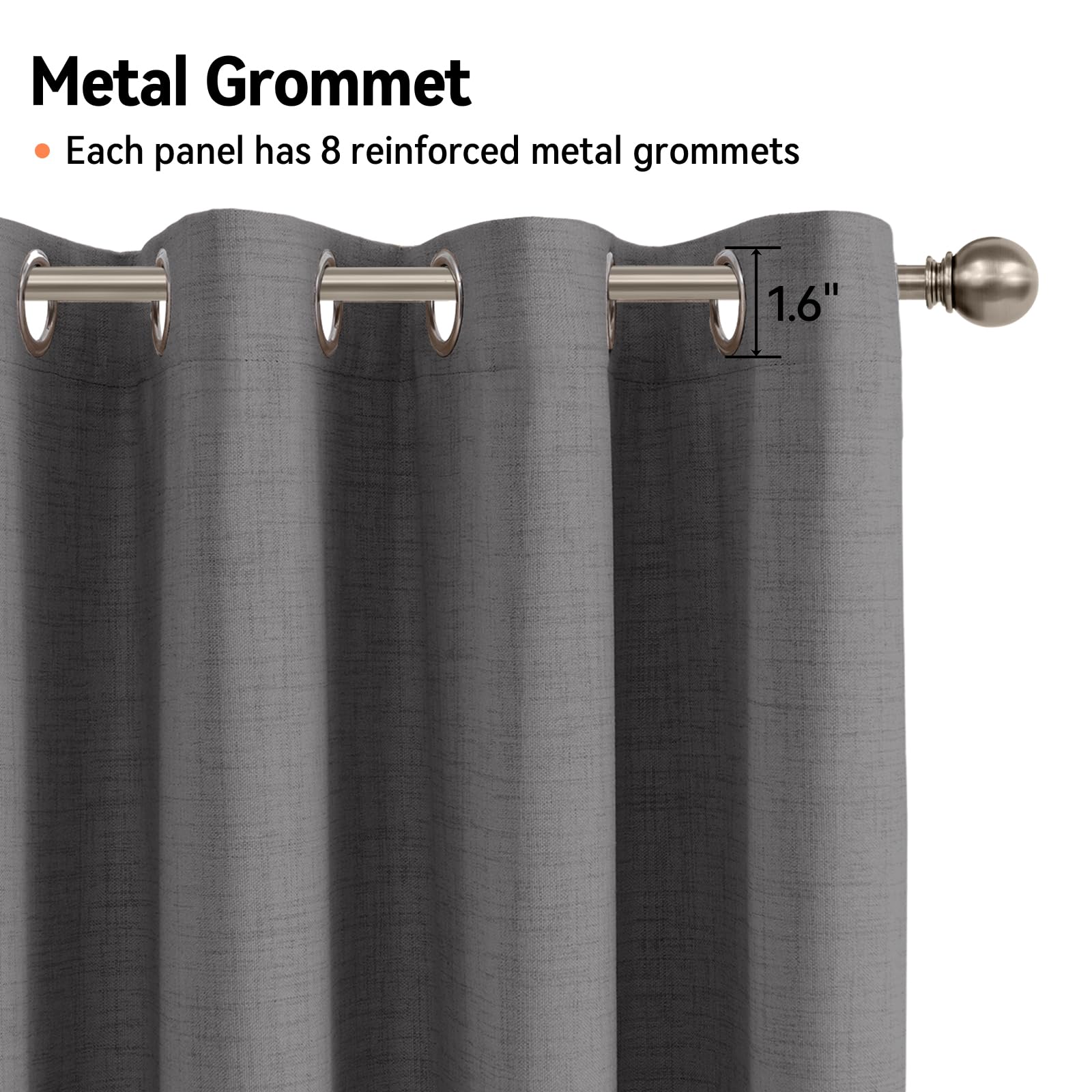 Amazon.com: 100% Blackout Shield Curtains, Dark Gray, 50''W x 108