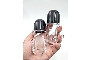 2 Packs Glass Empty Roller Bottles Perfect for Essential Oils Perfume Cosmetics, 30ml/1 Oz