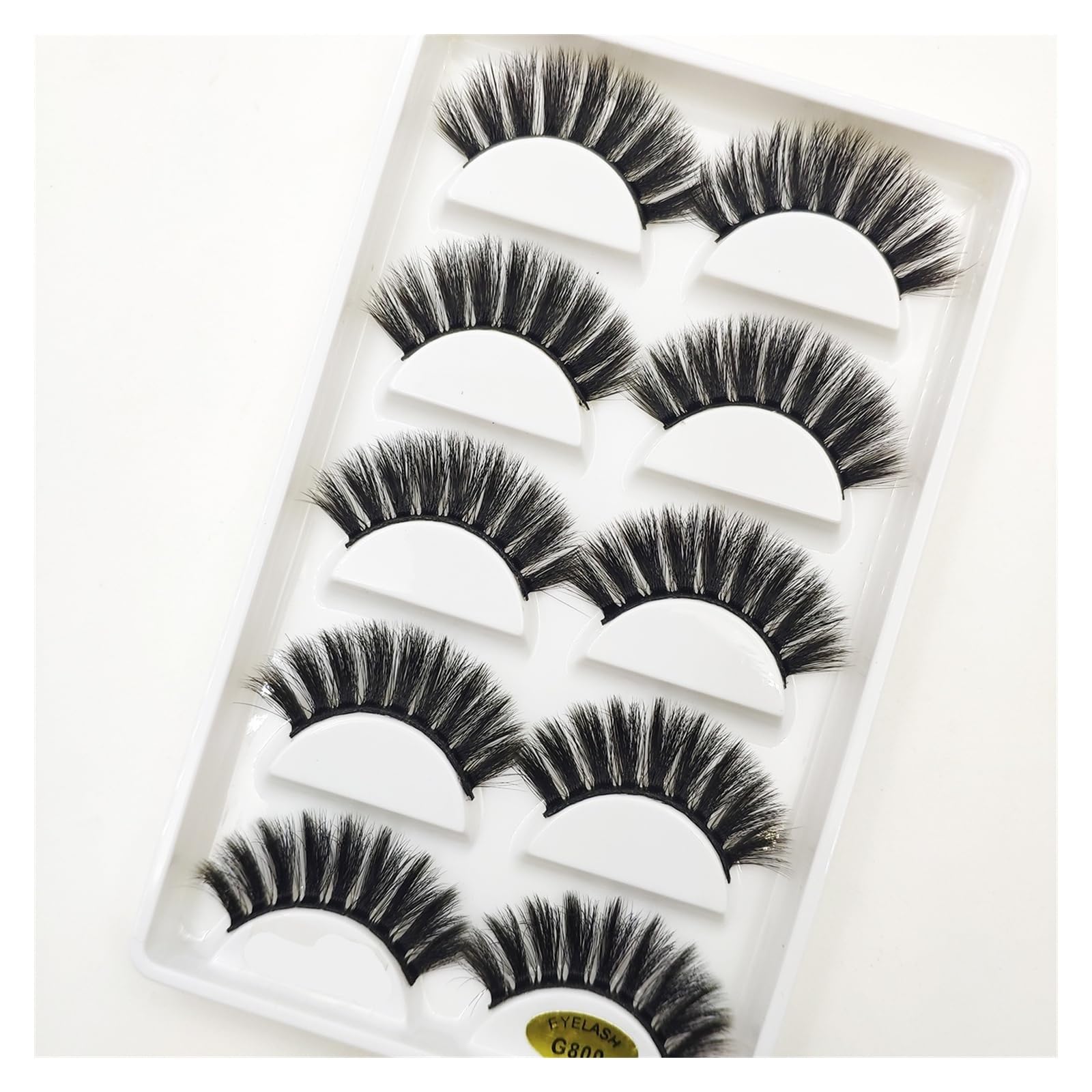 UAMOU 10/50 Boxen 5 Paar 3D Nerz Falsche Wimpern Weiche Wimpern Make-up Wimpern Faux Cils Cilios Maquiagem Cheerfully (Color : 5Pairs G810, Size : 10 Boxes 50 Pairs)