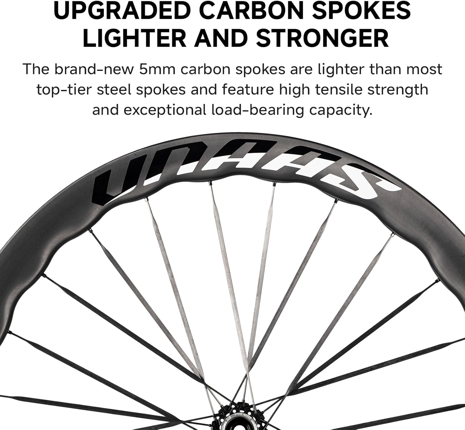 WINSPACE UNAAS PRO2 Carbon Fiber Wheelset 700C Disc Brake Carbon Spokes Wave Rim Ultralight 1430g 45-50mm Depth Road Bike Wheels, Tubeless Ready.