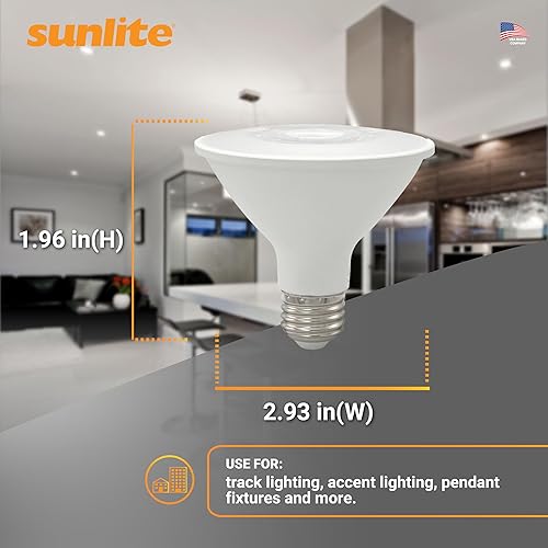 Miniatura 3 de Sunlite Foco reflector LED PAR30 41865, 9 vatios (75 W  ), 750 lúmenes, base E26 media, 90 CRI, regulable, reflector, certificado Energy Star,