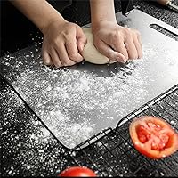 Vista 6 de Tabla de cortar de acero inoxidable engrosada Tabla de cortar Panel Tabla de cortar grande (15.4 * 11.0 in)