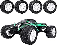 Vista 6 de Juego de neumáticos a control remoto de 2.8 pulgadas y ruedas hexagonales de 0.472 in de altura para Traxxas Rustler Stampede Hoss 2WD 4X4 VXL