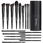 BS-MALL Makeup Brush Set 18 Pcs Premium Synthetic Foundation Powder Concealers Eye shadows Blush Makeup Brushes with black case (C-Black