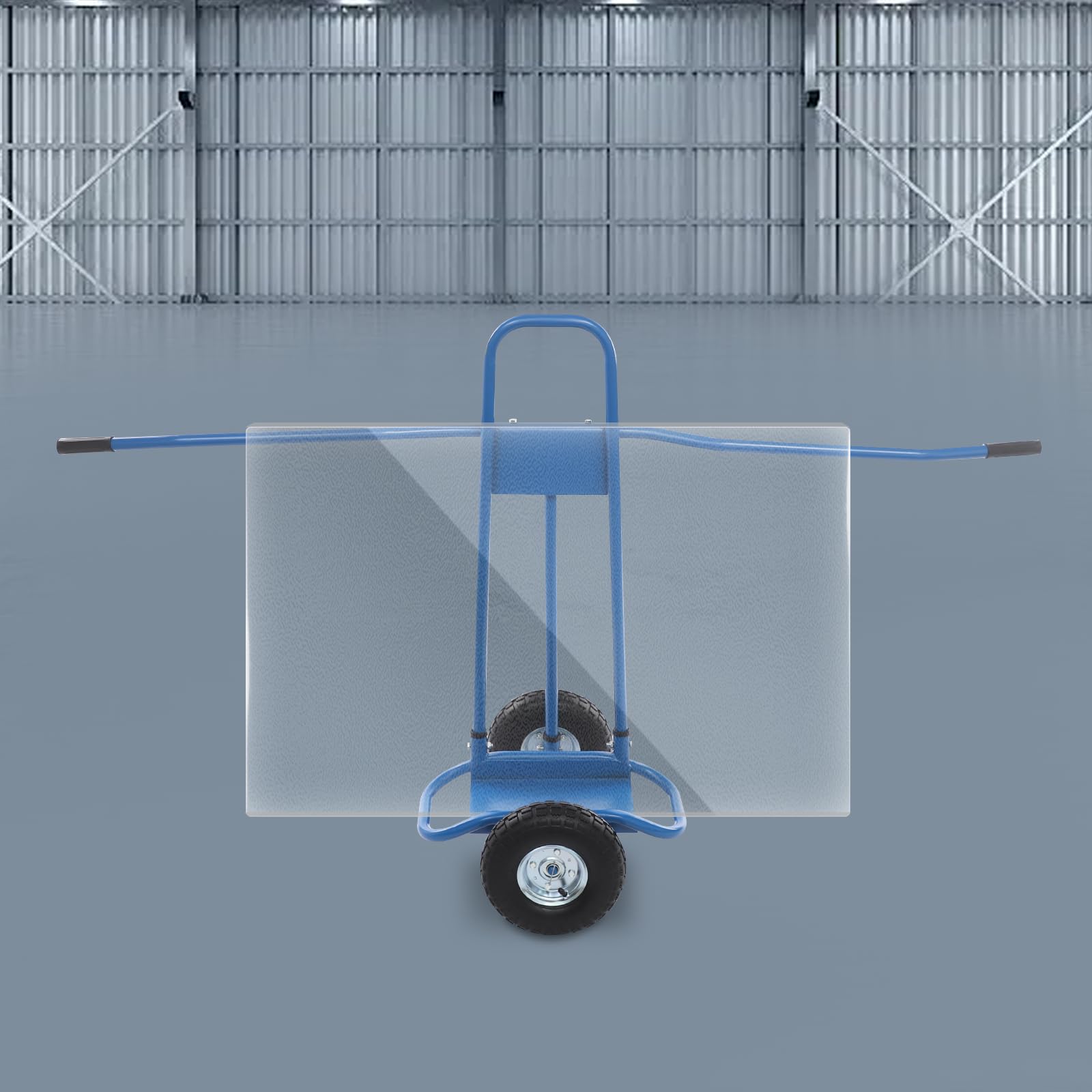 Carrello per il trasporto di lastre pesanti per lastre di compensato, cartongesso, pannelli in acciaio portatile, dispositivo di trasporto per la casa, ristrutturazione cantiere (blu)