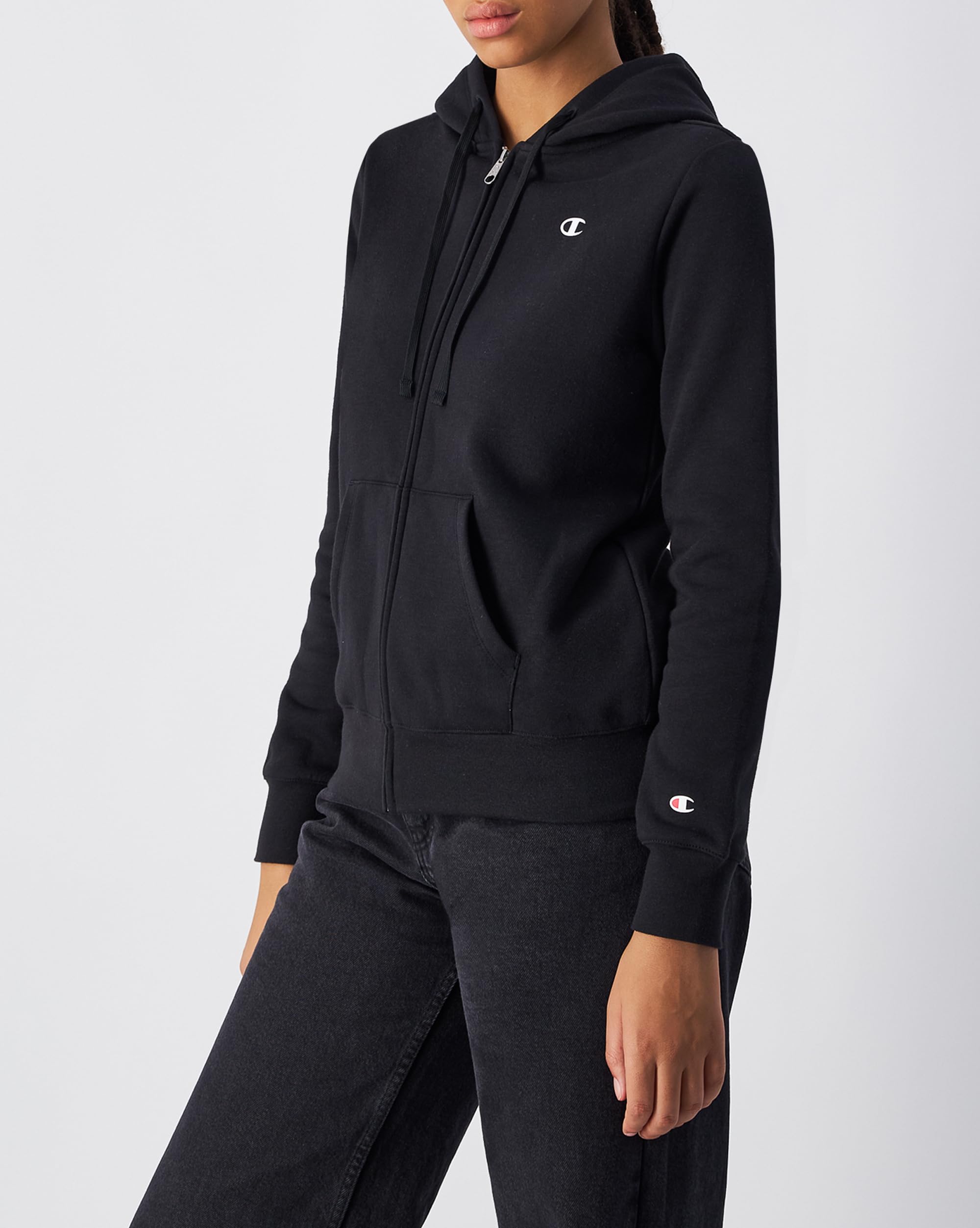Champion Damen Legacy Champion Basics W - Light Powerblend Fleece Full-Zip Kapuzenpullover (1er Pack)