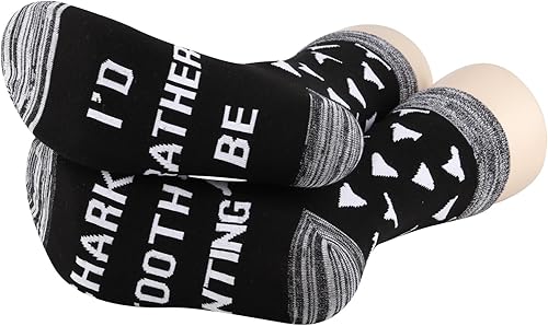 G2TUP 2 pares de calcetines de caza de dientes de tiburón, regalo de caza de dientes de tiburón, calcetines de regalo para amantes de tiburones,